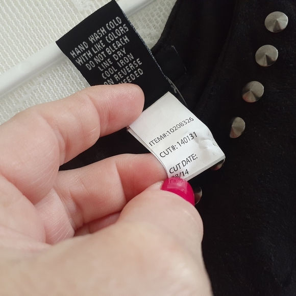 Biker wear 2X plus tank top denim look front pockets graphics on back - Picture 6 of 6